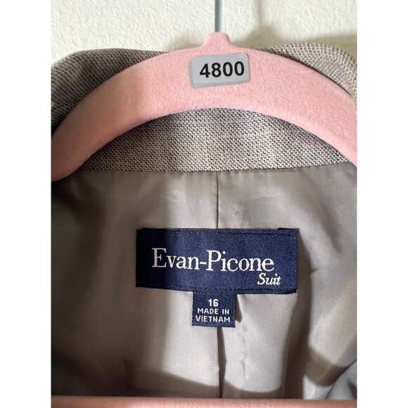 Evan-Picone Gray Polyester Suite Coat and Pants Size 16 - Picture 8 of 8